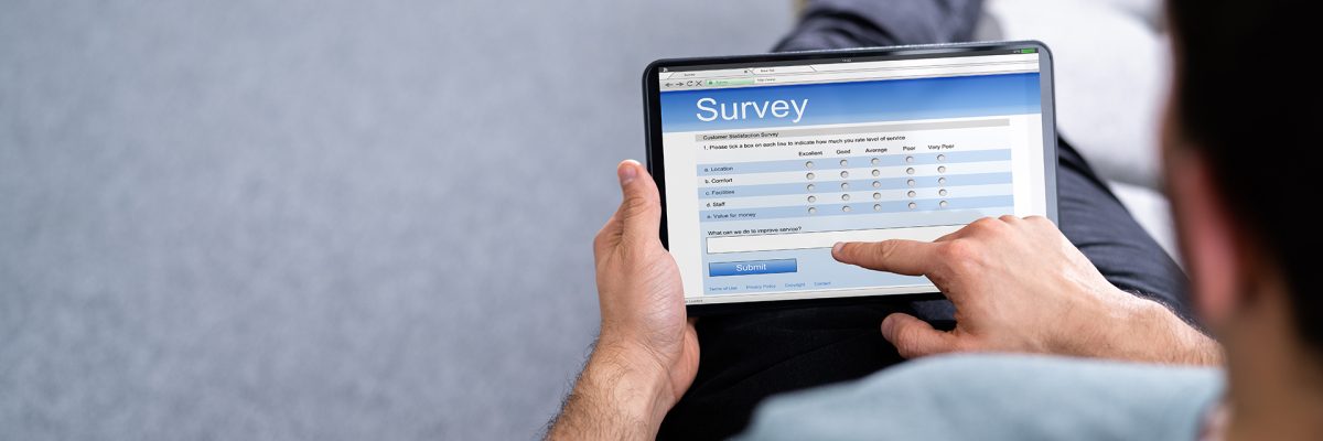 Online Survey Questionnaire Poll Form On Computer